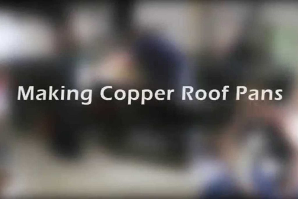 fabricating copper standing seamed poof pans