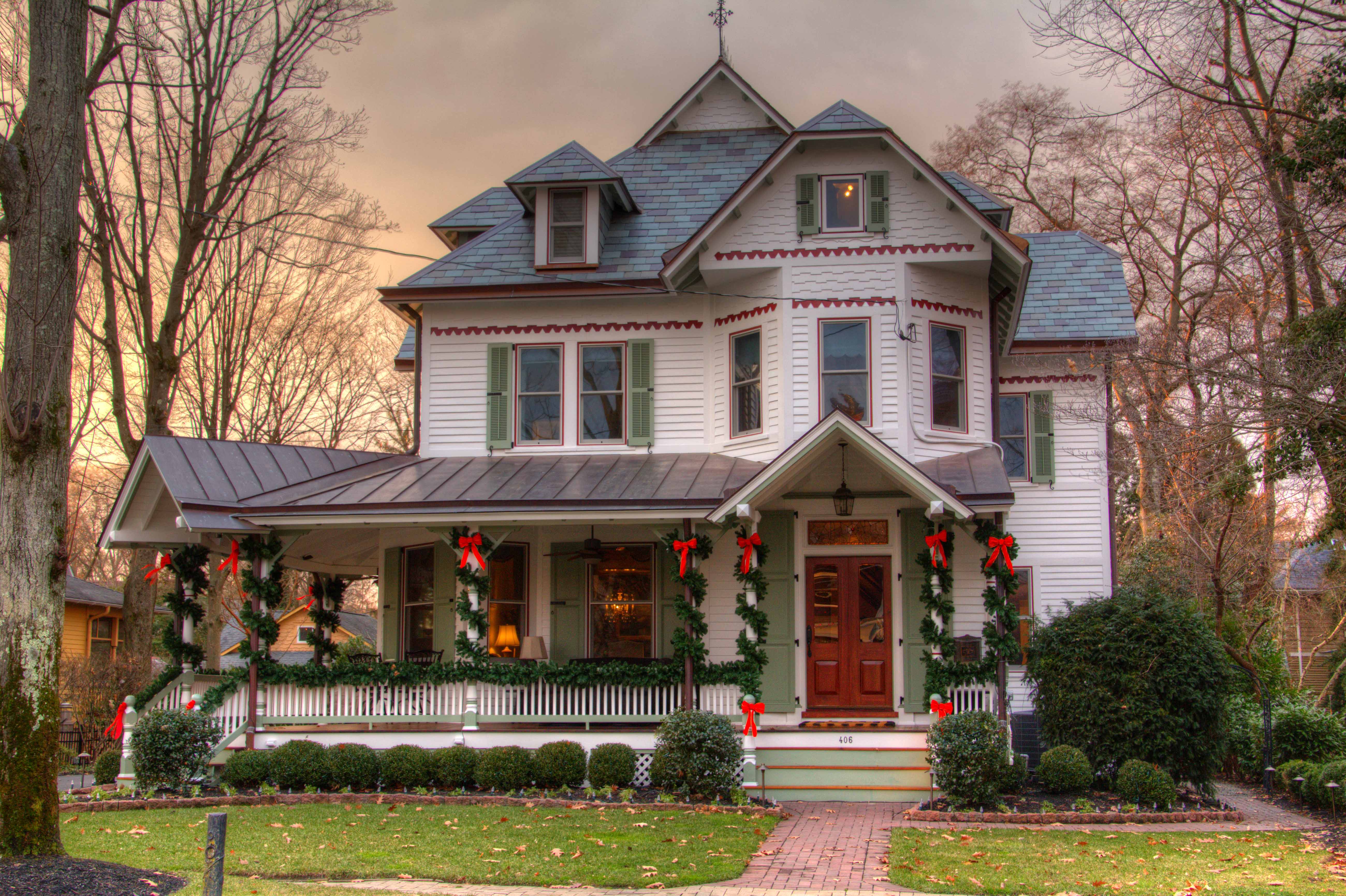 slate roof Victorian on a Washington Avenue Haddonfield NJ